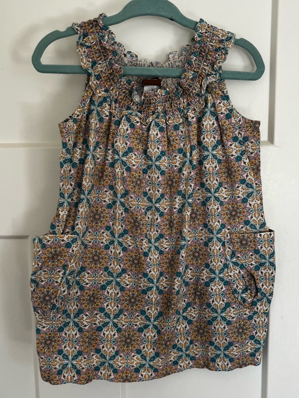 Tea Collection Smocked Neck Sleeveless Dress